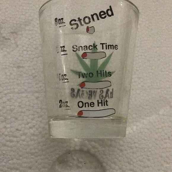 Vintage Las Vegas levels of being stoned shot glass - Picture 3 of 3